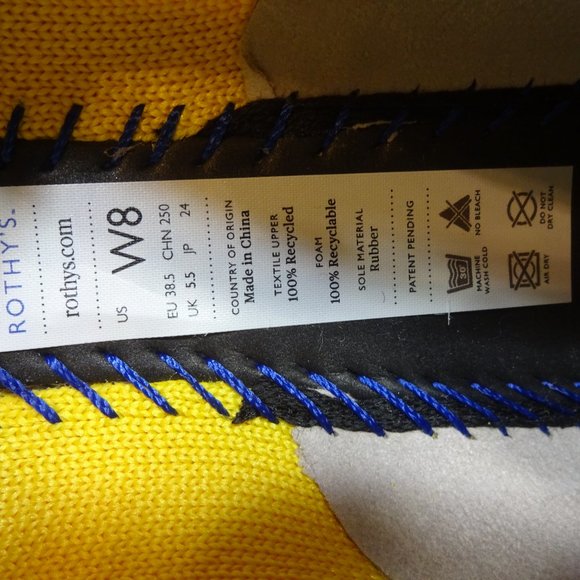 Rothy's The Point Retired Sunshine Flats Slip On Shoes Women's Size 8-10 US - Picture 10 of 11